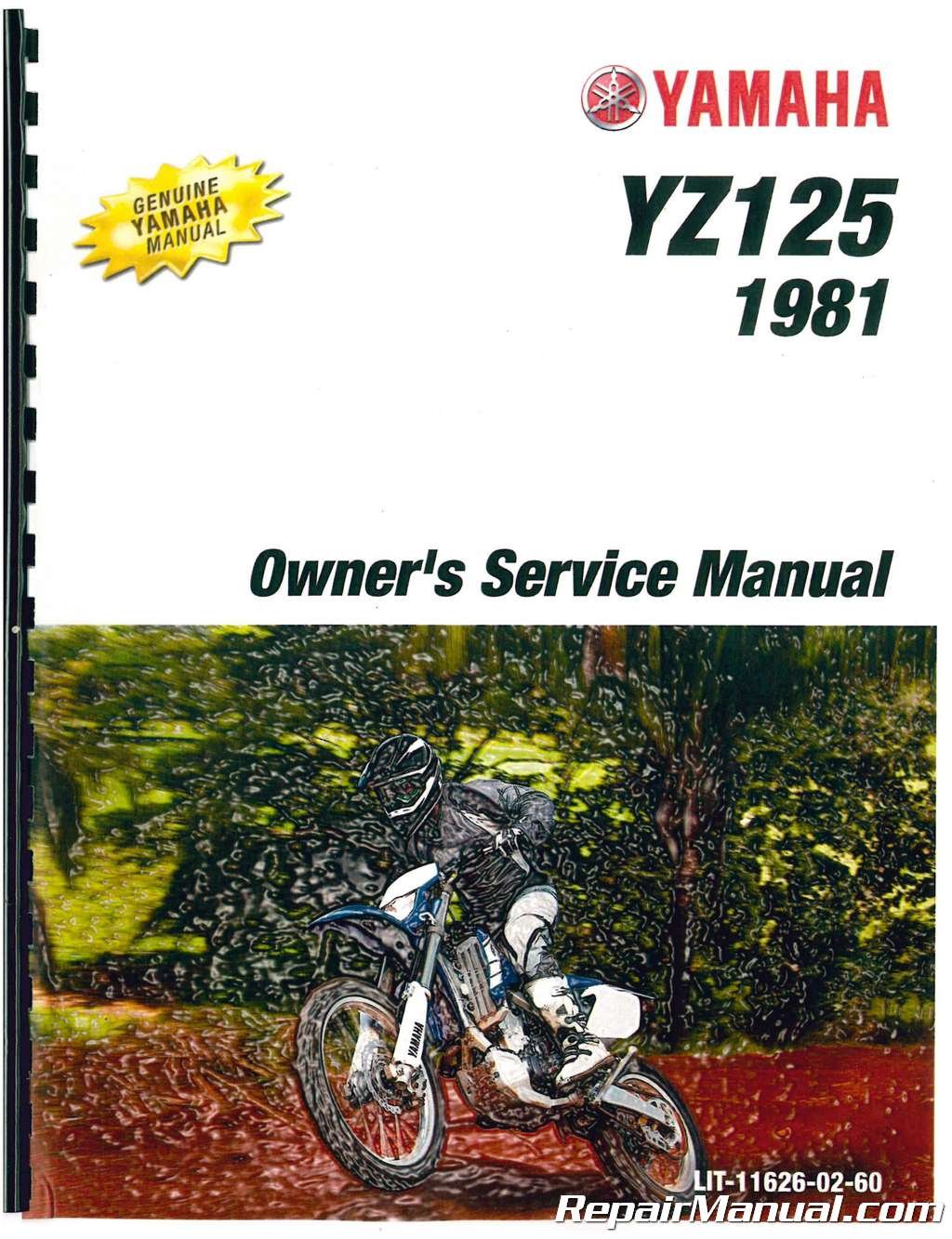 LIT-11626-02-60 1981 Yamaha YZ125H Service Manual Paperback – 2004