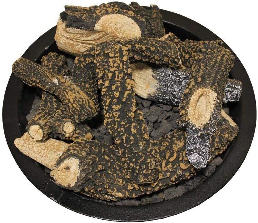 Firegear Beach Fire Refractory Log Set for Outdoor Fire Features (L-BF), 8-Piece Set