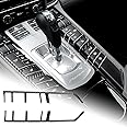 AIRSPEED for Porsche Panamera 2010-2016 Car Center Console Button Frame Cover Gear Shift Panel Sticker Carbon Fiber Interior Trim Accessories, Black