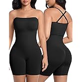 SIMIYA Shapewear Bodysuits Built in Bra, Tummy Control Strapless/strap Top for Women, Full Body Shaper Seamless Waist Trainer