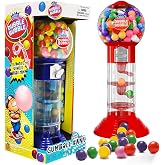 The Dreidel Company Spiral Fun Gumball Bank 10.5" Inches Tall, Assorted