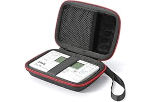 KOFOT Hard travel case for Korg TM-50 / TM-60BK Tuner Metronome and Clip on Microphone, Protective Carrying Storage Bag - Black (Black Lining)