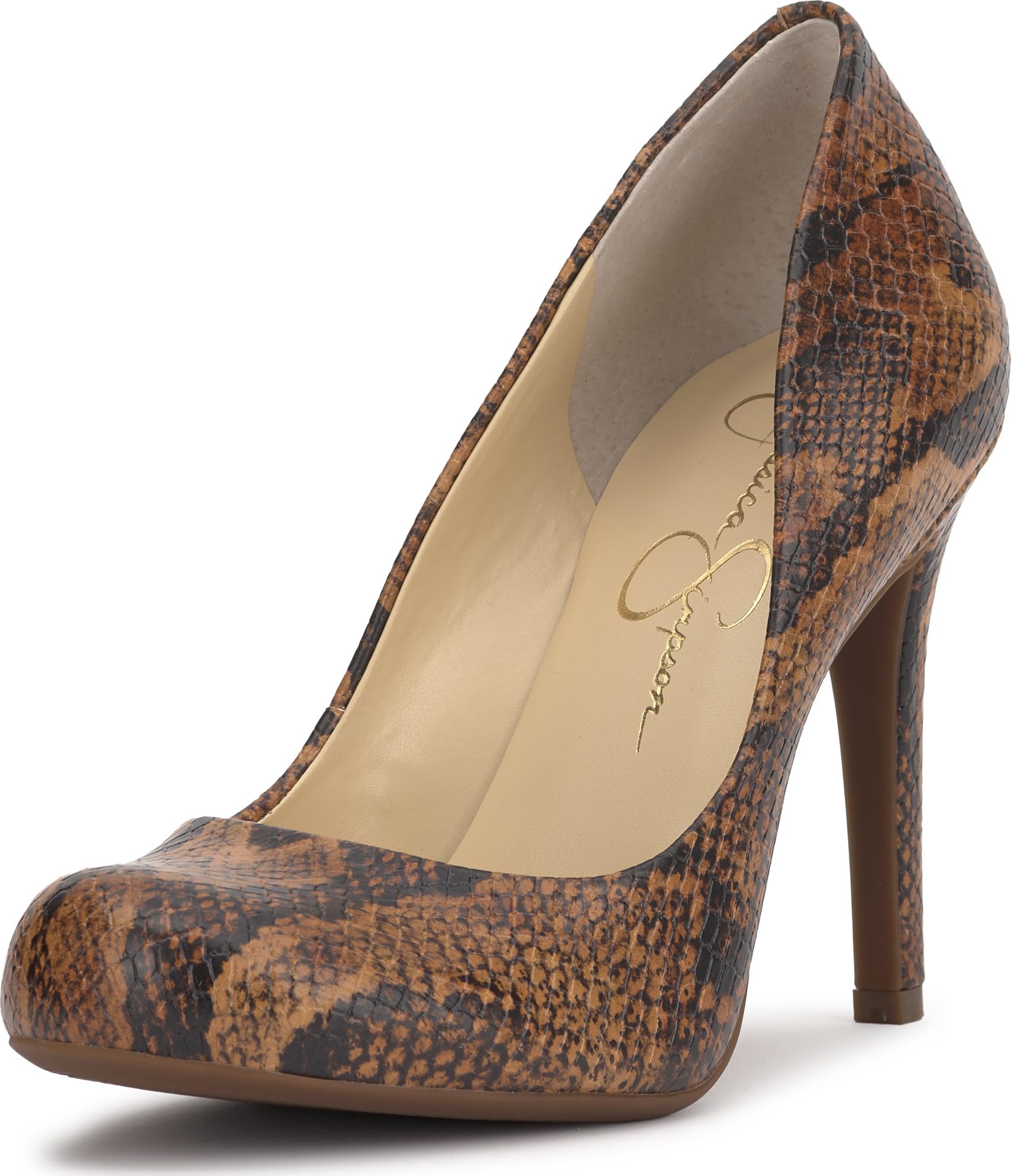 Jessica Simpson Women’s Calie Pump, Dark Tan, 8