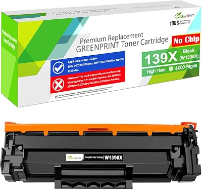 Toner 139X W1390X Black No Chip 4000 Pages for HP 3002 3102 (Not