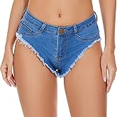 Dxyufazhe Women's Sexy High Waisted Stretch Mini Denim Shorts Hot Pants Jean Shorts Clubwear