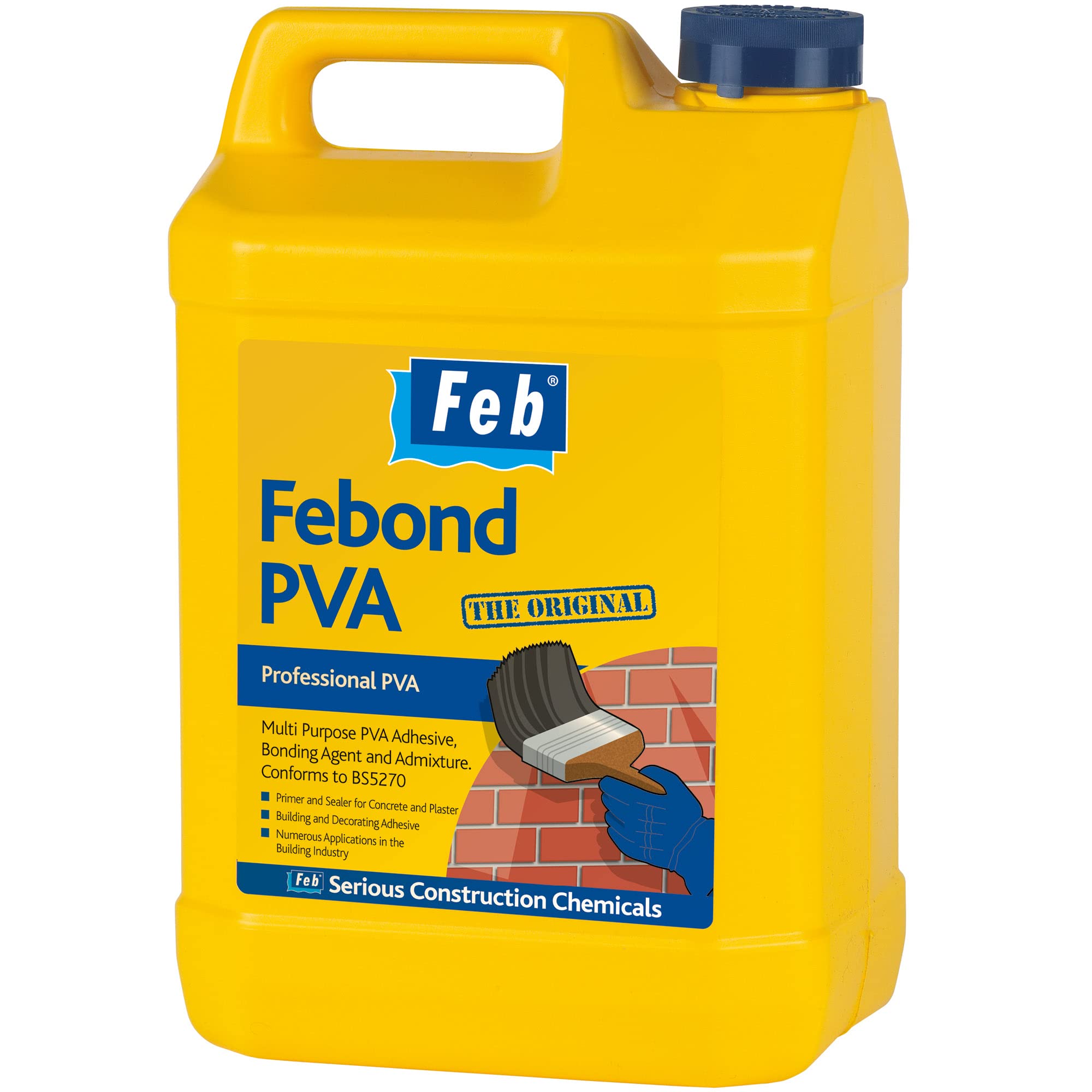 Feb Febond Professional PVA, White, 5 Litre