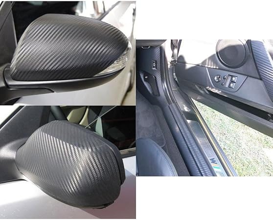 Amazon Zzxswc車ビニールフィルムラップ保護5 Ftx1ftマットブラックカーボンファイバービニールラップ車フィルムプロテクター ステッカー デカール 車 バイク