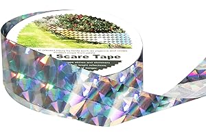 OFFO Bird Reflective Tape, 100m(330 Feet) x 1 in Dual-Sided Bird Reflective Tape Outdoor for Garden, Farm, Orchard or Courtya