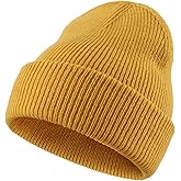 Home Prefer Mens Winter Hats Thick Knit Cuff Beanie Cap Warm Stocking Beanie Hat for Men Women Hunting Fishing Gardening