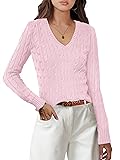 ANRABESS Womens Long Sleeve Cable Knit Sweater 2025