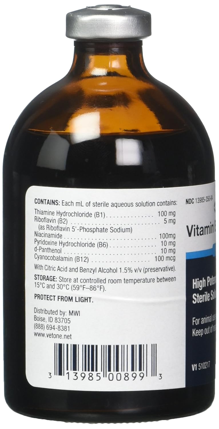 Vet One Vitamin B Complex High Potency for Cattle Swine & Sheep Supplemental Source of Vitamin