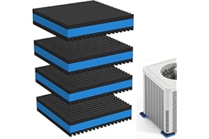 Mxclimate Anti Vibration Pads, Rubber-EVA Vibration Dampeners 4" x 4" x 7/8" Isolation Pad for Air Compressor,Washing Machine,AC Units,Treadmill 4Pack
