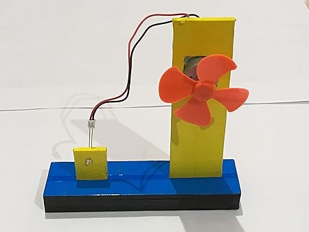 PROJECT HUB School Science Assignment Working Model Electricity Generator Wind Mill, DIY Kit