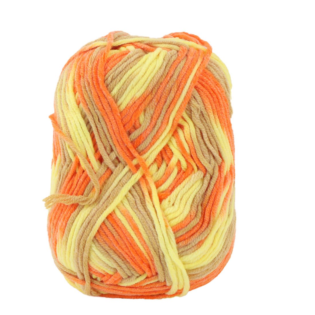 Sourcingmap Cotton Blends Home Handmade Crochet Scarf Gloves Sweater Knitting Yarn Cord 50g Yellow Orange — image 1