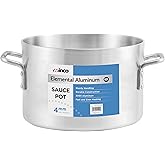 Winco 40 qt Heavy-Duty, Aluminum Sauce Pot | Great for Sauces, Soups, Stocks and Batch Cooking