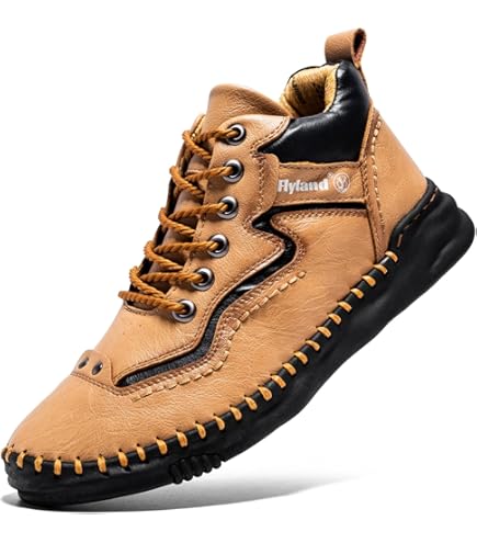Amazon.com | FLYLAND Mens Casual Leather Shoes Ankle Chukka Boots