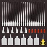 BAPHILE 300PCS CA Glue Micro-Tips, Precision Applicator with Glue Bottle for Hobby, Crafting, Lab Dispensing, Adhesive Dispensers