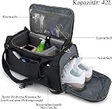 KASIBON Sports Duffle Bag 42L with Shoes Compartment Wet Pocket Waterproof view 2