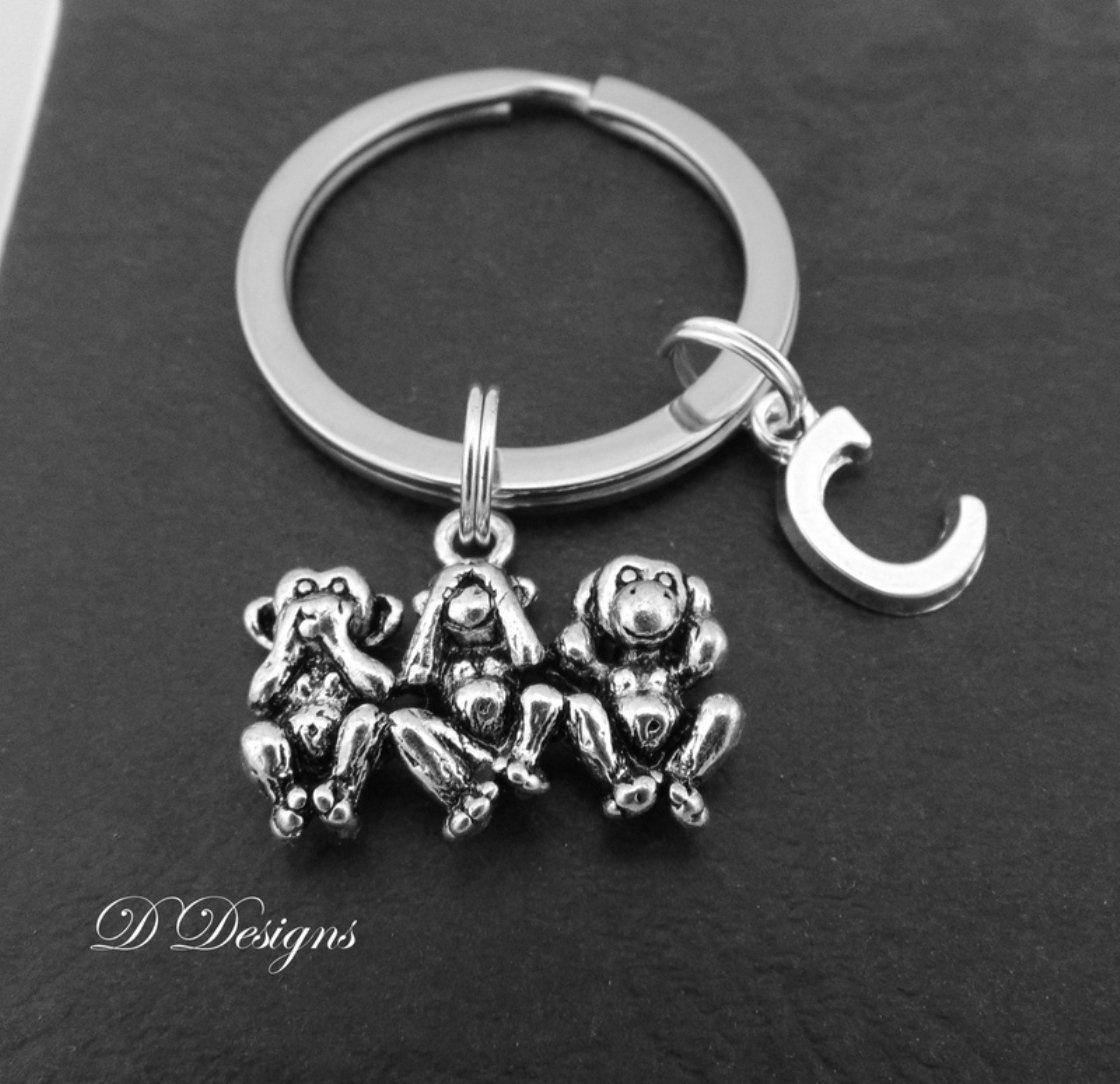Monkey Keyring Personalised Amazon.co.uk Handmade