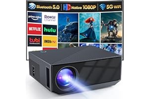 WIELIO Projector with WIFI and Bluetooth, 15000L Portable Outdoor Movie Projector Compatible with Android/iOS/Windows/TV Stick/HDMI/USB