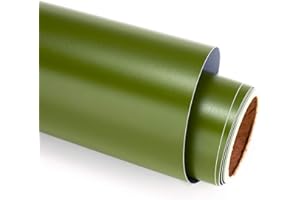 GIRAFVINYL Olive Green Permanent Vinyl 12” x 10ft Matte Adhesive Vinyl for cricut,DIY Home and Car Decor,Tumbler,Olive Green