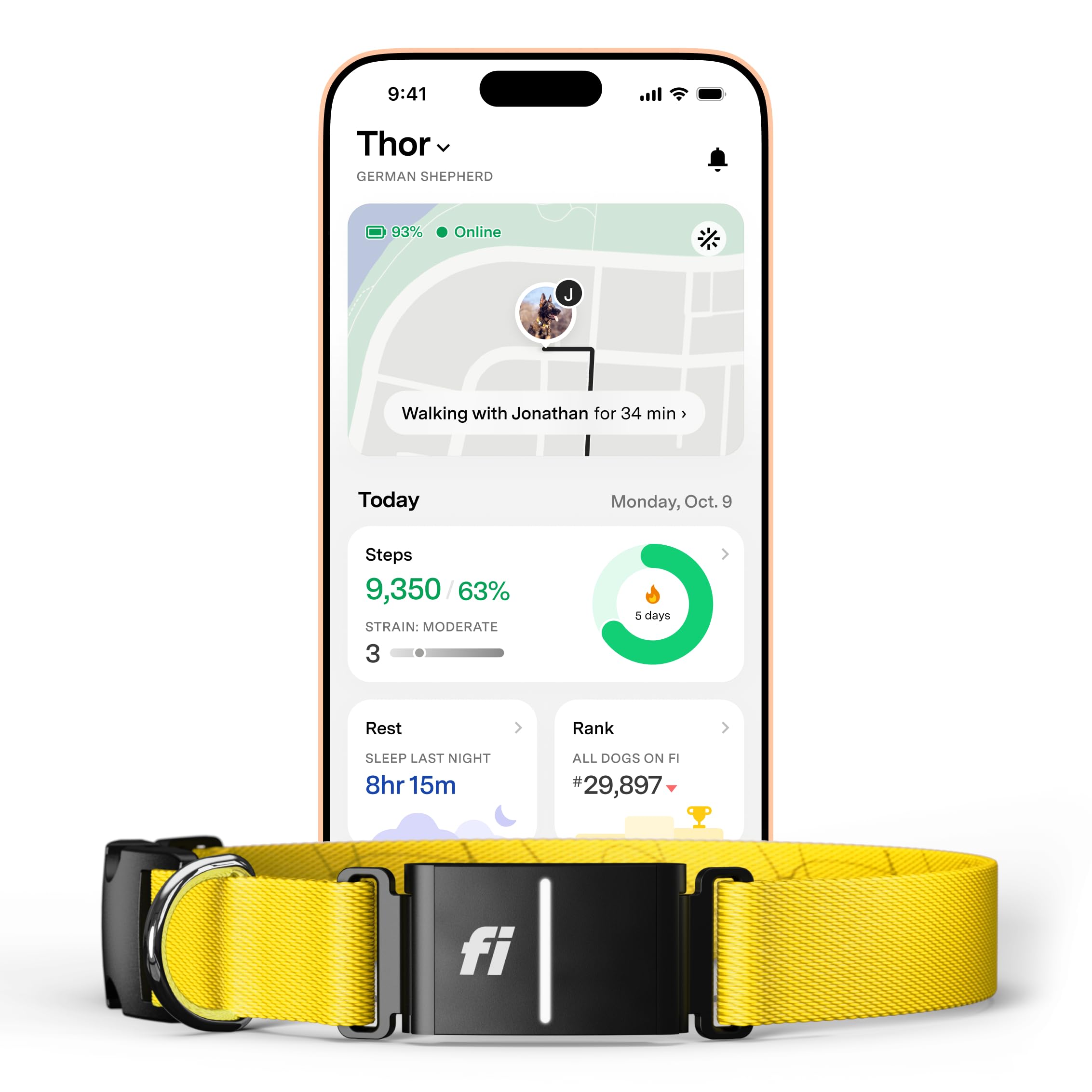 New Fi Series 3+ Smart Dog Tracker Collar – AI