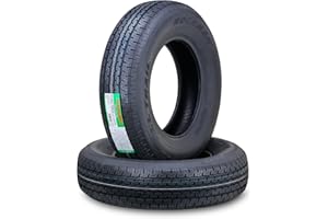 ROCKMAN Trailer Tire ST205/75R15 8-Ply Load Range D 107M Steel Belted Radial 11166, Set2