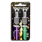 2 Green and Purple Saber Shaped Space Keys Kwikset KW1 KW10