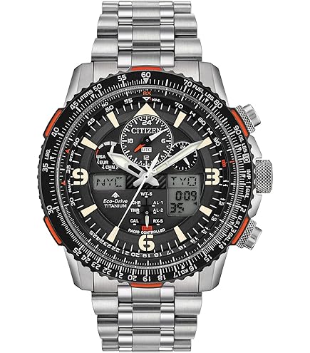 Amazon.com: Citizen Eco-Drive Pilot Chronograph Watch with Atomic