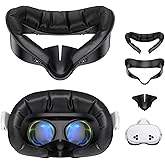 for Meta/Oculus Quest 3S Face Pad Cover with Nose Pad, Soft PU Leather Foam Cushion Pad Air-Circulation Design Facial Interface Accessories Replacement (Not Fit Quest 3)