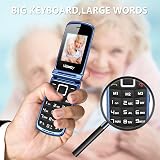 CHAKEYAKE G380D Senior Flip Phone Big Button 2G GSM SOS 1000mAh Blue view 4