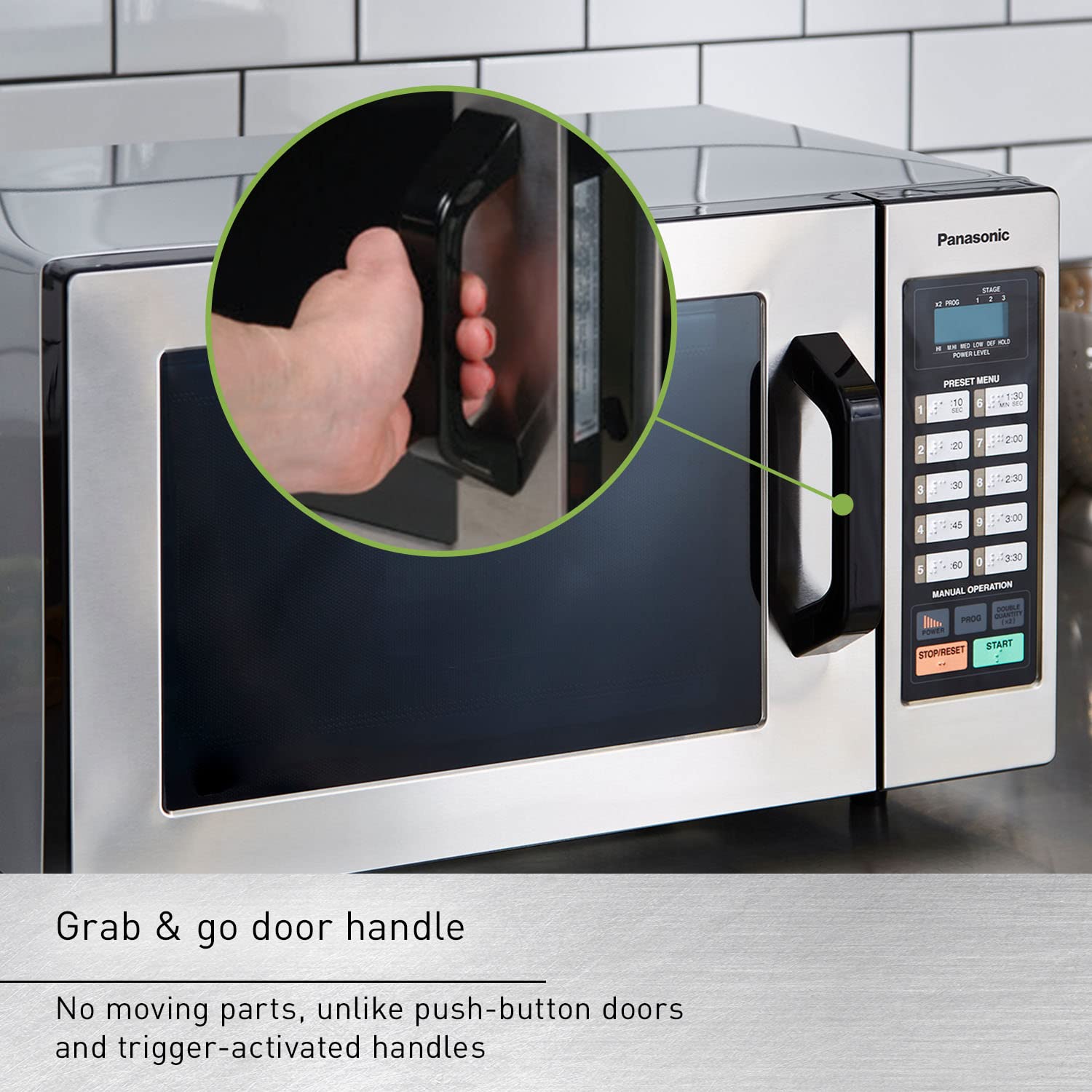 Panasonic NE-1054F Stainless Steel with 10 Programmable Memory, Touch Screen Control and Bottom Energy Feed, 5