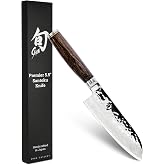 Shun Premier 5.5" Santoku Knife | Handcrafted and Hand-Sharpened Japanese All Purpose Knife, VG-MAX Core, Damascus Stainless Steel Cladding, Pakkawood Handle