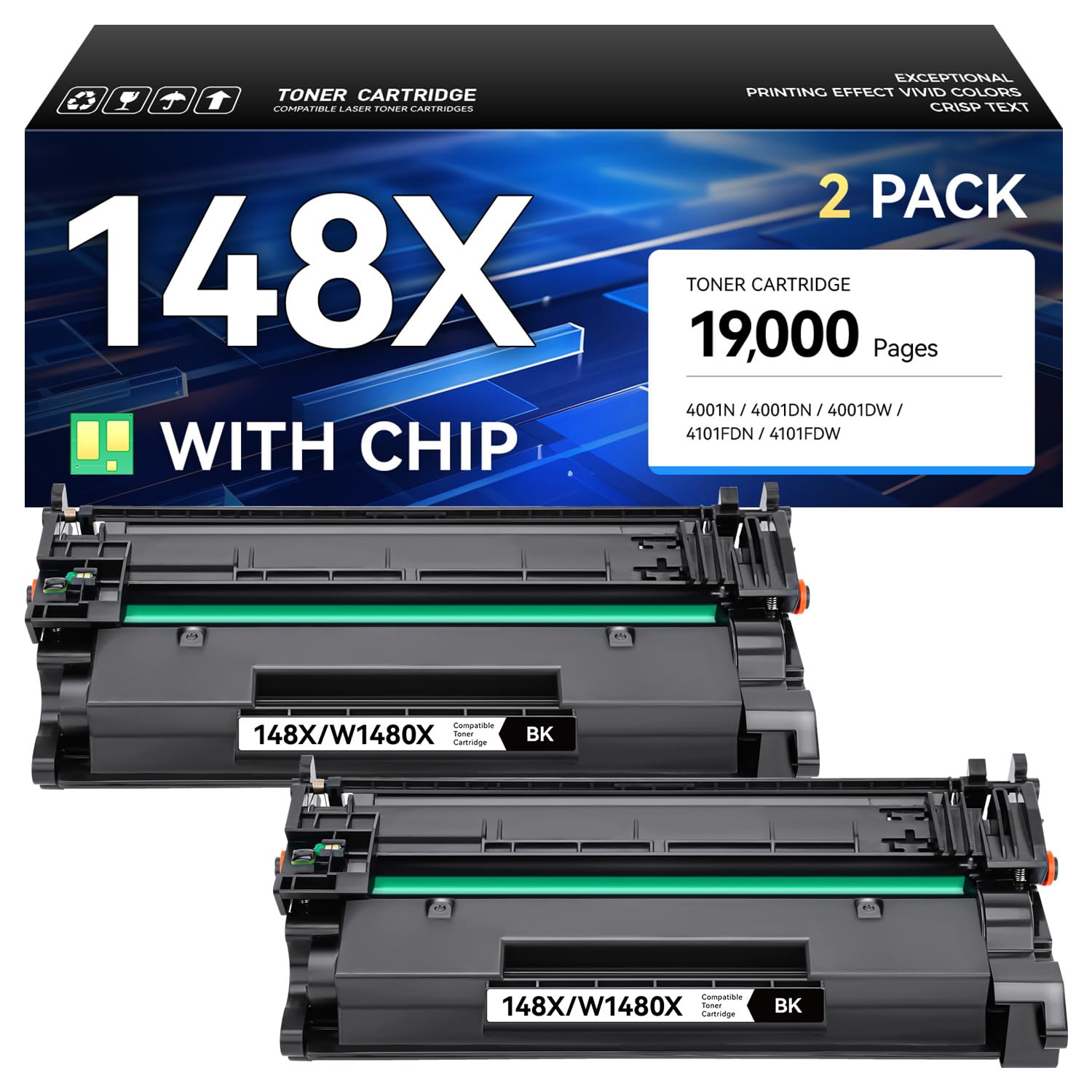 148X Toner Cartridge High Yield with Chip Black