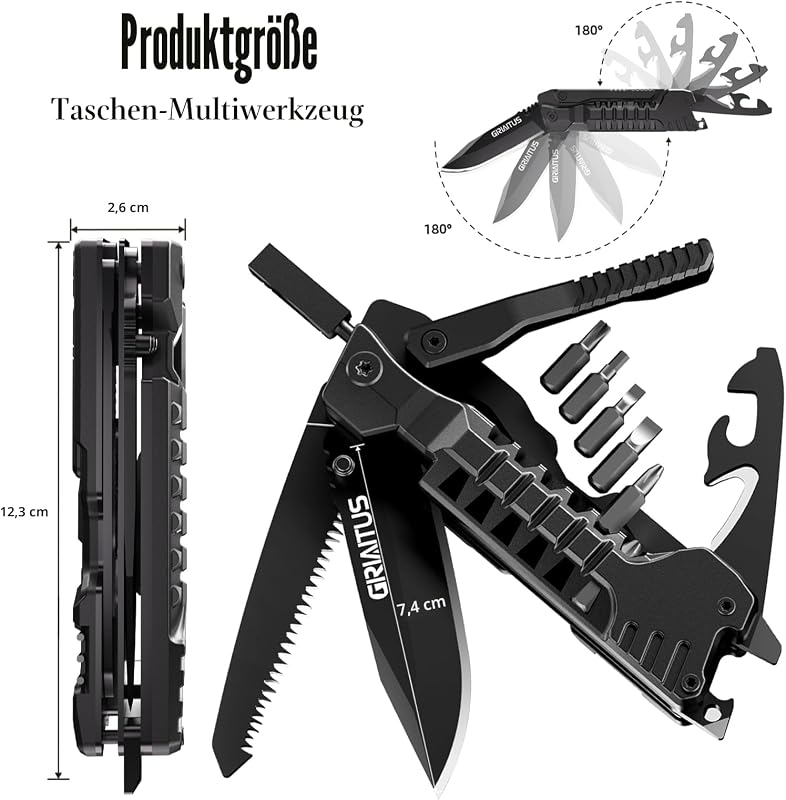 Geschenke für Männer 17in1 Multitool Taschenmesser Camping Zubehör