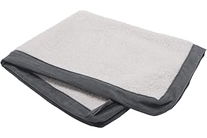 Furhaven Replacement Dog Bed Cover Sherpa & Suede Mattress, Machine Washable - Gray, Large