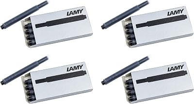 Lamy T10 Ink Cartridges Set of 4 Large Capacity Black 1.25 ml each