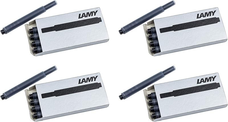 Lamy T10 Ink Cartridges Set of 4 Large Capacity Black 1.25 ml each