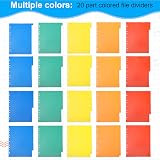 FUYOAL A4 File Dividers 6 Pack 20 Part A-Z Multi Hole PP Binder Dividers view 3