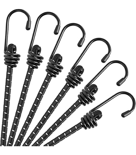Joneaz Bungee-Seile 4 Stück, 91,4 Cm, Rot – Strapazierfähige Gummiseile Mit Metallhaken Und Kunststoffbeschichtung