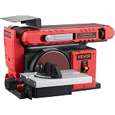 VEVOR 6" Disc Sander &amp; 4" x 36" Belt Sander, 400W Professional Belt Disc Sanders Combo with 0-45&deg; Adjustable Worktable &amp; Dust Collection Port for Woodworking, Knife Sharpening, DIY Crafting