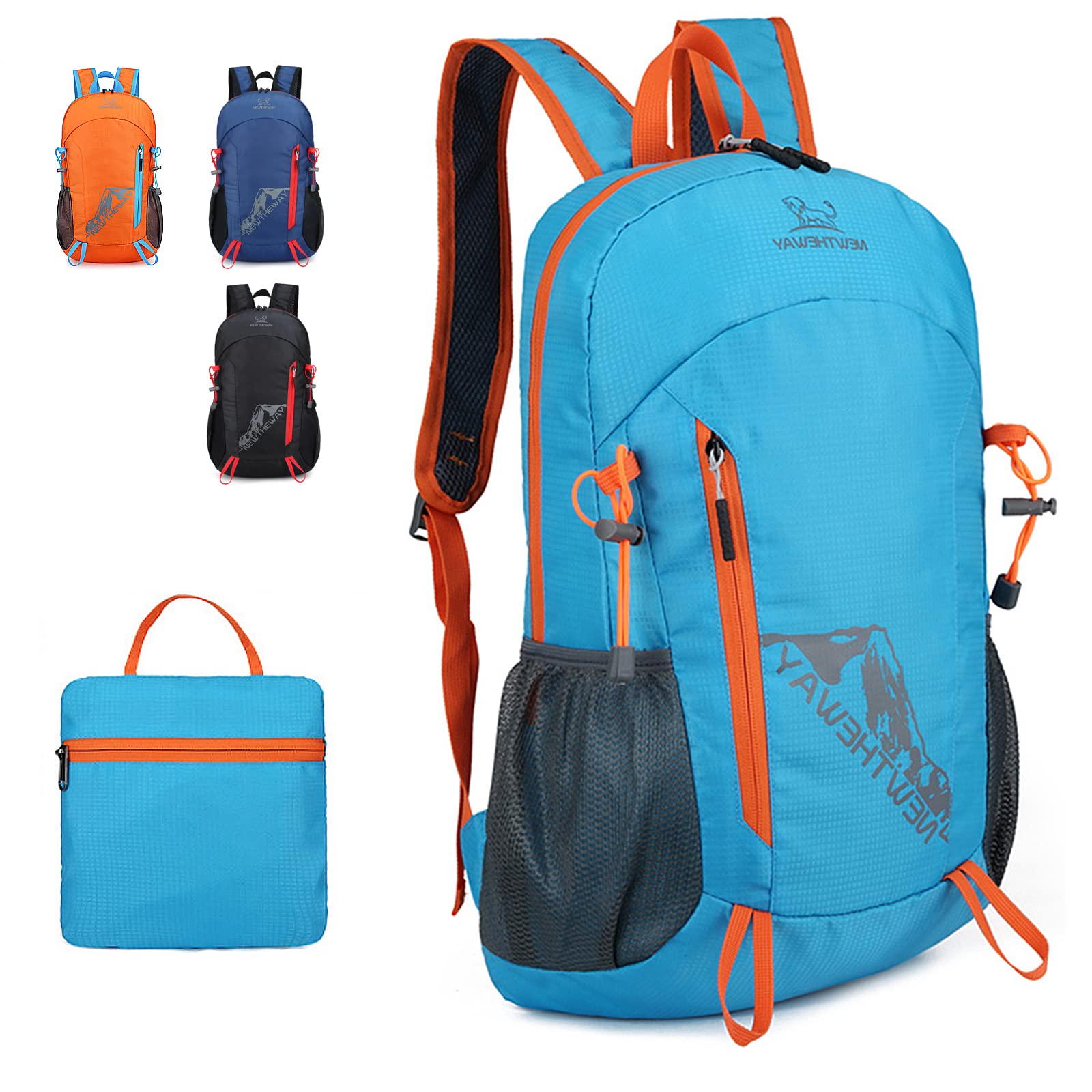 Lywencom Hiking Backpack,20L Sports Lightweight Folding Waterproof Ultra-Light Backpack Suitable For Outdoor Camping Picnic (blue)