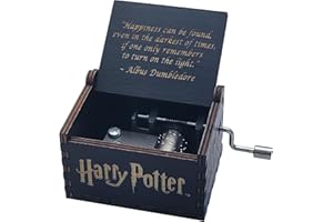 THELASER'SEDGE Harry Potter Black Mini Music Box with Hedwig's Theme song, Gifts for Women, Birthday, Christmas