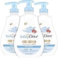 Baby Dove Baby Wash and Shampoo Baby Bath Products for Baby's Delicate Skin Rich Moisture Washes Away Bacteria, Tear-Free and Hypoallergenic, 13 Fl Oz (Pack of 3)