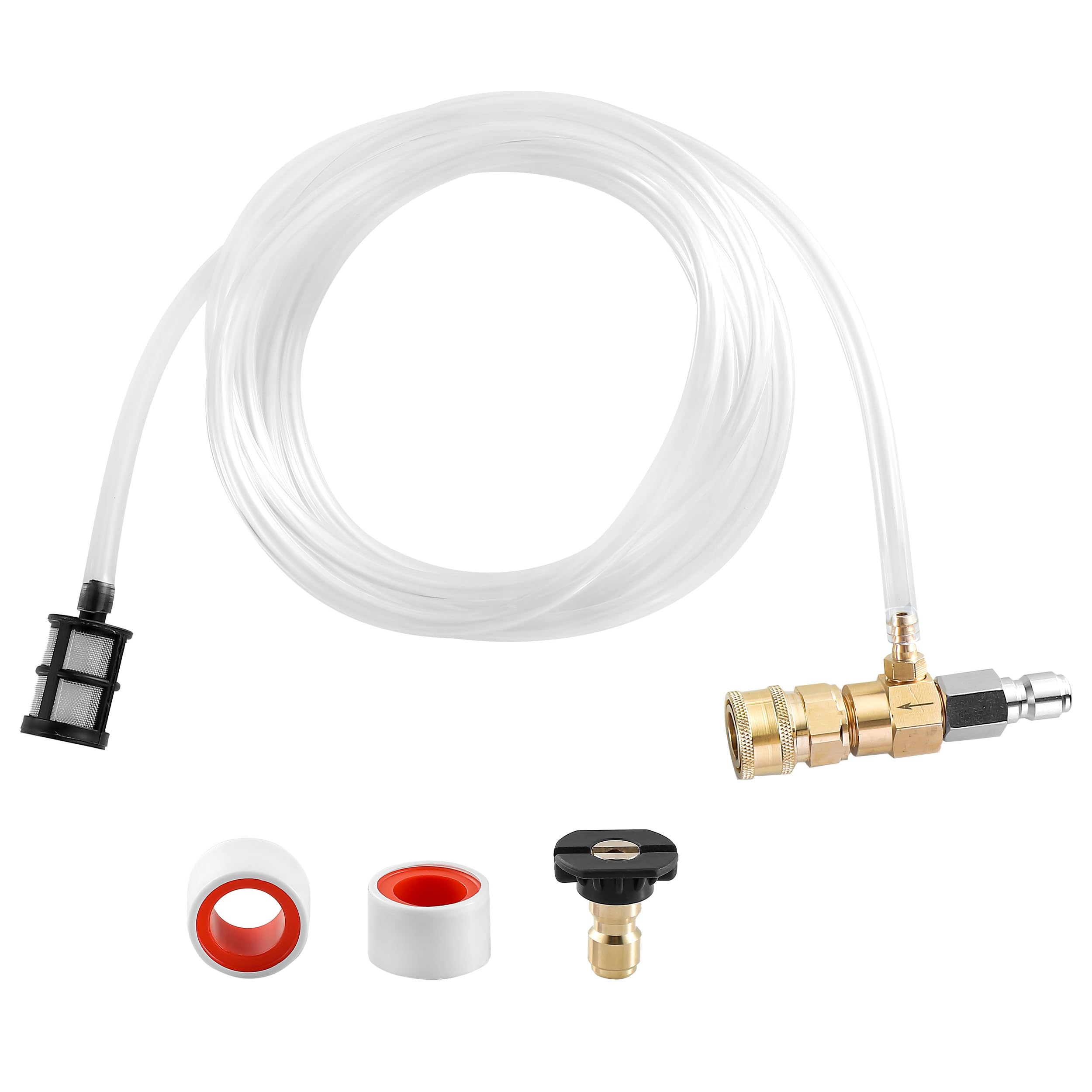 Photo 1 of JOEJET Downstream Injector for Pressure Washer, Fixed Chemical Injector Kit with 3/8 Inch Quick Connect, 5-8 GPMLPNPMEX6071648
