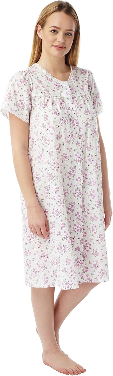 button through nightdress