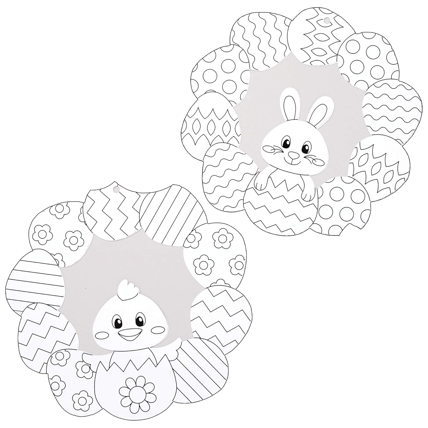 Baker Ross AT528 Easter Colour In Wreaths - Pack of 8, Creative Art And Craft Supplies For Kids To Make And Decorate - Image 4