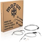 Mofun Throttle/Clutch Cable, Brake Line Fit for Harley Softail 2000-2006 | Cable Kit Fit 16"-18" Handlebar, Fit for Softail Fat Boy Deuce Night Train 2000-2006 Chrome