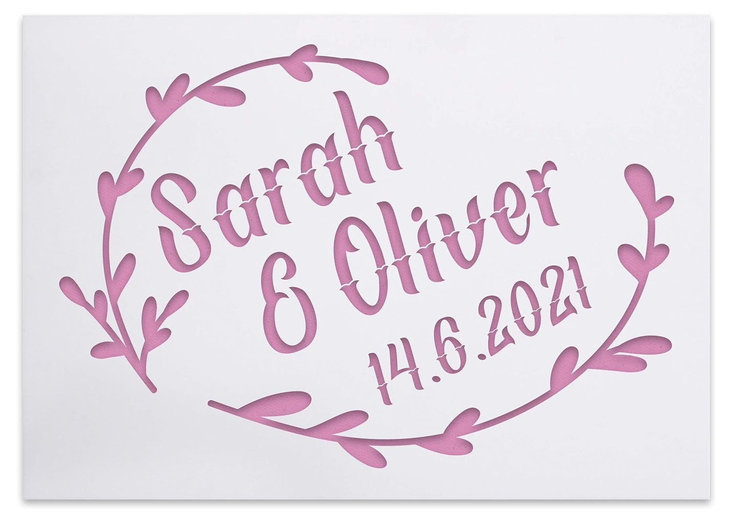 Personalisierte Hochzeitsaufkleber - Mit Namen & Datum Für Einladungen & Geschenke