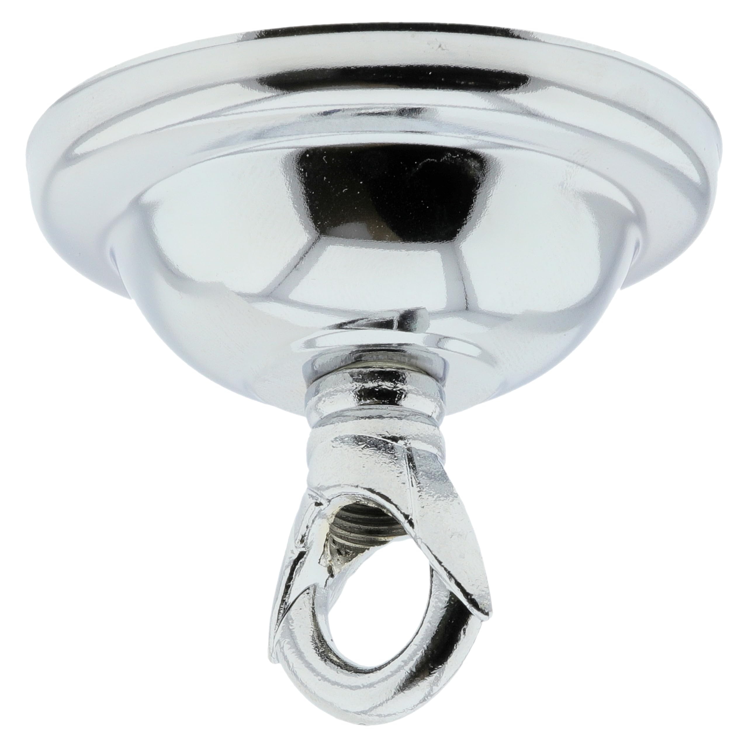 1 Pack Art Deco 67mm Diameter Small Metal Ceiling Rose and Deco Styled Metal Closed Loop in Chrome Finish